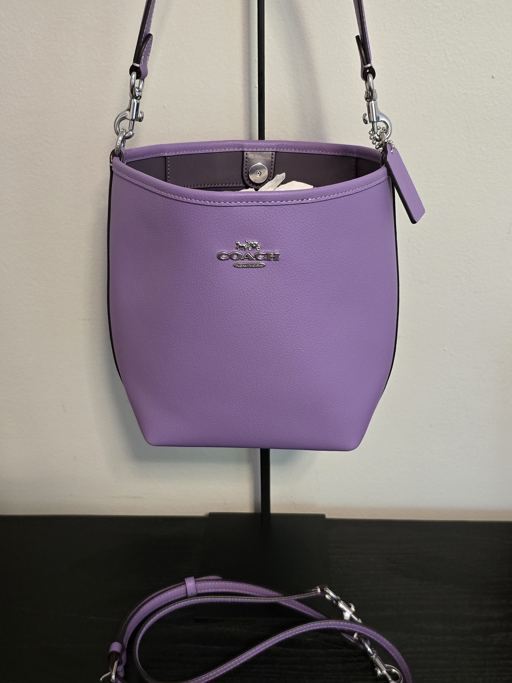 💜 Coach City Bucket Bag – Iris Purple | Style CT801 | Like New 💜